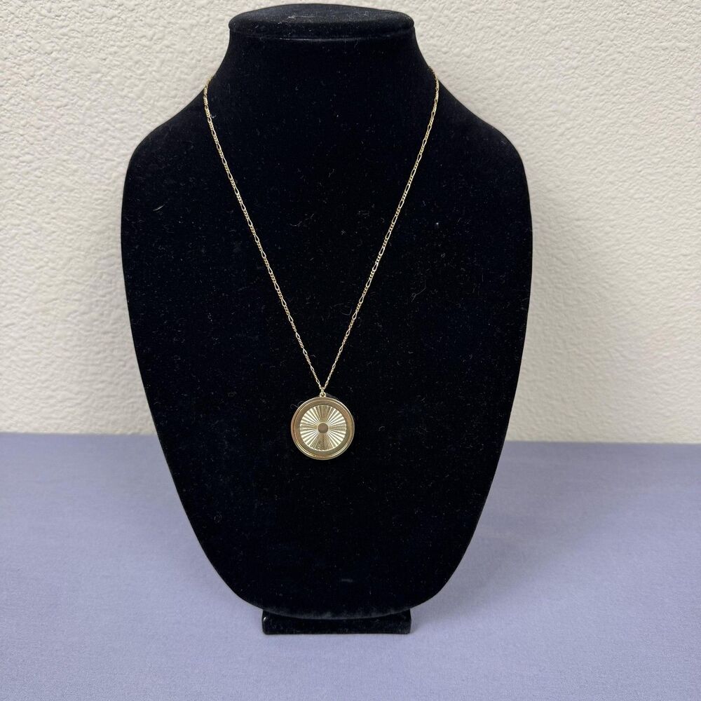 Baublebar Necklace Gold Tone Sunburst Pendant Womens Jewelry 22 Inch